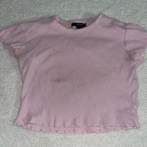 Forever 21 Cropped Pink Tee